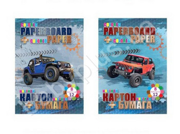 Набор цветной бумаги и картона KIDIS, HIGH SPEED, 13250