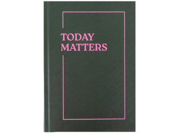 Книга записная твердая обложка в кисти А5, 96 листов, Today matters, Axent 8457-17-A