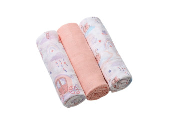 Пеленки муслиновые хлопковые 70×70 см 3 шт., 348/11, BabyOno