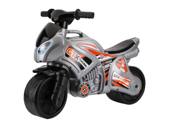 Каталка Спортивний мотоцикл двоколісний сріблястий. Технок 7105