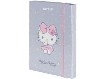 Папка для тетрадей на резинке, дизайн Hello Kitty, формат B5, картон, Kite