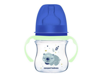 Бутылка антиколиковая с широким отверстием 120 мл Easystart Sleepy Koala – голубая. Canpol Babies 35
