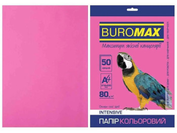 Бумага цветная А4, 80гм2, NEON, розовая, 50л., Buromax BP-BM.2721550-10