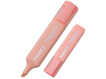 Маркер клиновидный пастель розовый Highlighter. Axent 2537-24-A