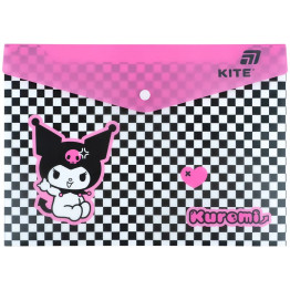 Папка на кнопці Kite Kuromi HK25-244-2, формат A4, поліпропілен, Kite