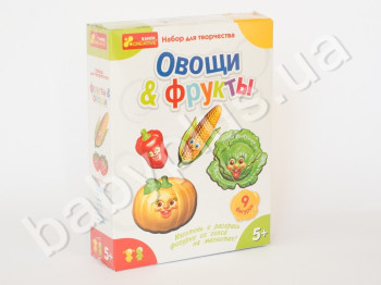 Набор для творчества, Магниты из гипса Овощи-Фрукты, Ranok Creative