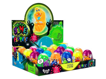 Вязкая масса Crazy Slime Fluoric в колбе. Danko Toys SLM-FL-01-01U