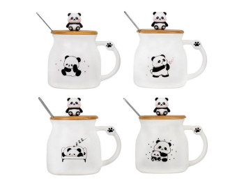 Керамическая Кружка Panda 350 мл, Микс цветов, 9200-008