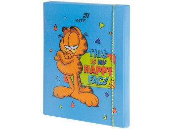 Папка картонна для трудового навчання Garfield з гумкою, Kite