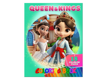 Розмальовка “Queen & Kings” формат A4, вік 3+, Jumbi