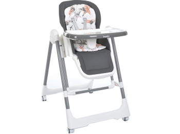 Стільчик для годування 2в1 з механічним заколісуванням. Bambi M 5897 Gray
