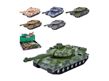 Игрушечный танк световой со звуком, микс цветов (цена за 1шт)