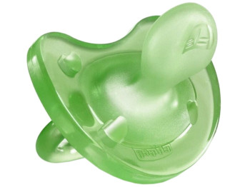 Пустышка силиконовая цветная Physio Soft, От 0 до 6 месяцев, Chicco