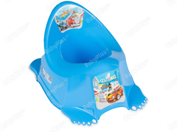 Горшок Авто противоскользящей резиной синий. Tega Baby CS-001-120
