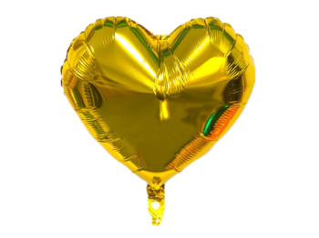 Фольгированный воздушный шарик Сердце золото. MegaZayka 2008