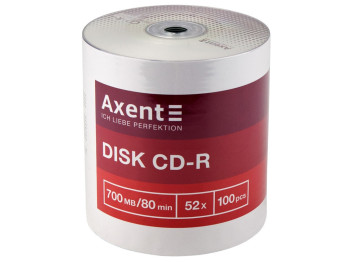 Диск CD-R для одноразового запису, 700 МБ/80 хв, швидкість 52X (ціна за упаковка 100 шт)