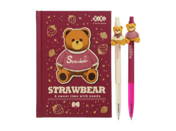 Подарочный набор из блокнота и ручек ZiBi Bear Toy №3, 64 листа