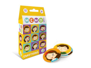 Игра настольная мемо Эмоции, поиск пар, 24 фишки, DoDo