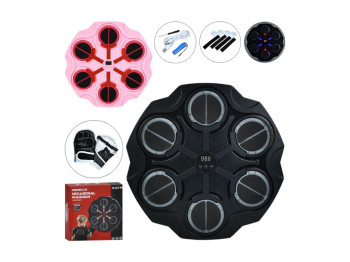 Игрушка настенный боксерский тренажер с Bluetooth, музыкой, светом, перчатками, 2 цвета