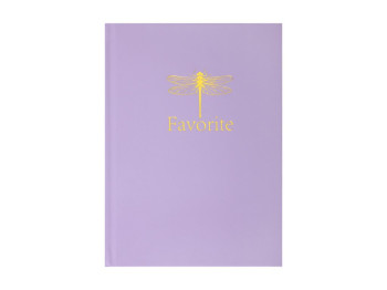 Записная книжка, А5, 96 л., клетка, кремовый офсет, сиреневая