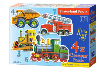 Пазли Вантажний транспорт, 4,5,6 і 7 елементів, Castorland