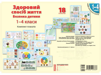 НУШ Наглядность нового поколения. Здоровый образ жизни. 1-4 кл.Ранок Н100044У