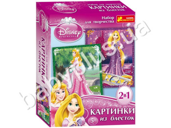 Набор для творчества, Картинка из глиттера Disney Принцессы Аврора и Рапунцель, Ranok Creative