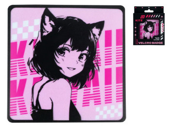 Бейдж на липучці Anime Girl, 6,7×6,7 см, гумовий, Kite
