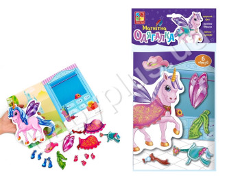 Магнітна гра Єдиноріг, 18 елементів, Vladi Toys