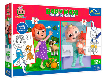 Пазлы+раскраска 10+10 элементов BABY MAXI, Друзья, Кокомелон, Trefl