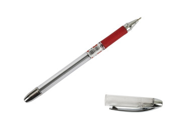 Ручка масляна Max Writer Silver. Hiper HO-338. Довжина листа 2500м 0,7мм. Колір ЧЕРВОНИЙ (ціна за 1