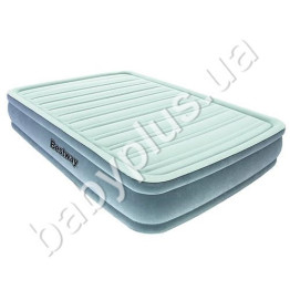 Велюр-матрас серый с встроенным насосом 220V с дорожной сумкой Bestway 67490