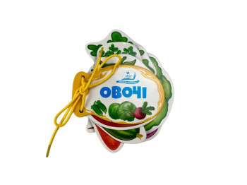 Детская книга "Овощи", картон, шнуровка, 7 страниц, Пегас