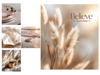 Зошит шкільний загальний у клітинку Believe, 60 аркушів, Школярик 060-3746K