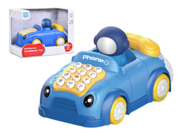 Детский телефон-машинка Космонавт Telephone Car, 16,8 см, кнопки и звуковые эффекты