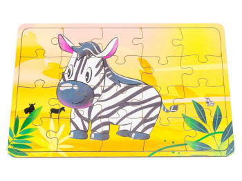 Дерев'яний пазл на планшеті Зебра, 20 елементів, PuzzleOk