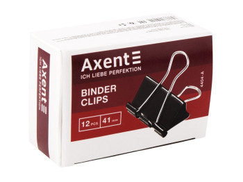 Біндер 41 мм. Axent 4404-A. Ціна за упаковку 12 шт.