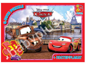 Пазли картонні 35 ел, Тачки, G-Toys