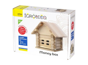 Конструктор деревянный Копилка, 37 деталей, Igroteco 900293