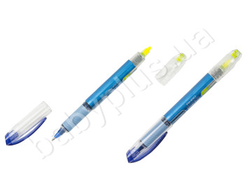 Ручка капилярная синяя с текстовыделителем 2в1. AIHAO AH2015