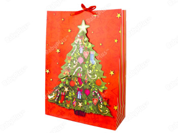 Пакет подарочный бумажный "Christmas" 26x32x10см BK9137