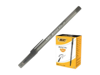 Ручка кулькова, напівпрозорий корпус, чорне чорнило, BIC (ціна за 1шт)