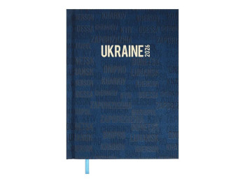 Ежедневник датированный Ukraine 2026 A5, 336 страниц, твердый переплет, Buromax