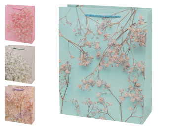Пакет подарунковий паперовий Gypsophila R40757, 30×41.5×12 см, мікс видів