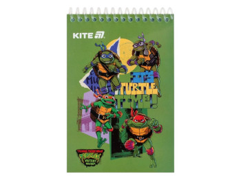 Блокнот Ninja Turtles на спіралі, зелені аркуші, A6, 48 аркушів