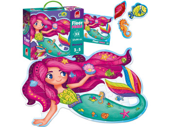 Пазл напольный Mermaid 324699, 31 элемент, 30 см, 3 минипазла, Roter Kafer
