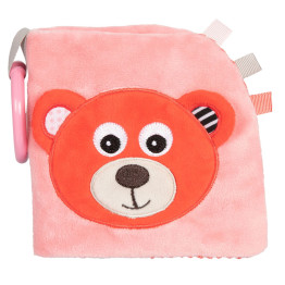 Игрушка-книжечка мягкая развивающая BEARS – коралловая. Canpol Babies 68/075_cor