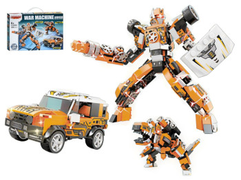 Конструктор 3-в-1 Позашляховик динозавр Mecha Series, 20 см, трансформується