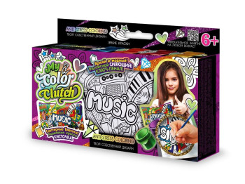 Набір для творчості Пенал-розмальовка фарбами My color clutch, Danko Toys