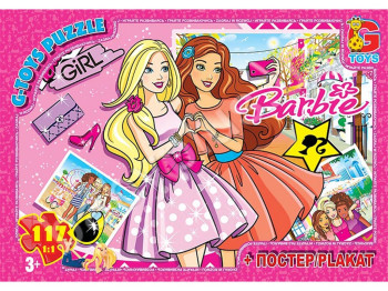 Пазли картонні Barbie, 117 елементів, G-Toys